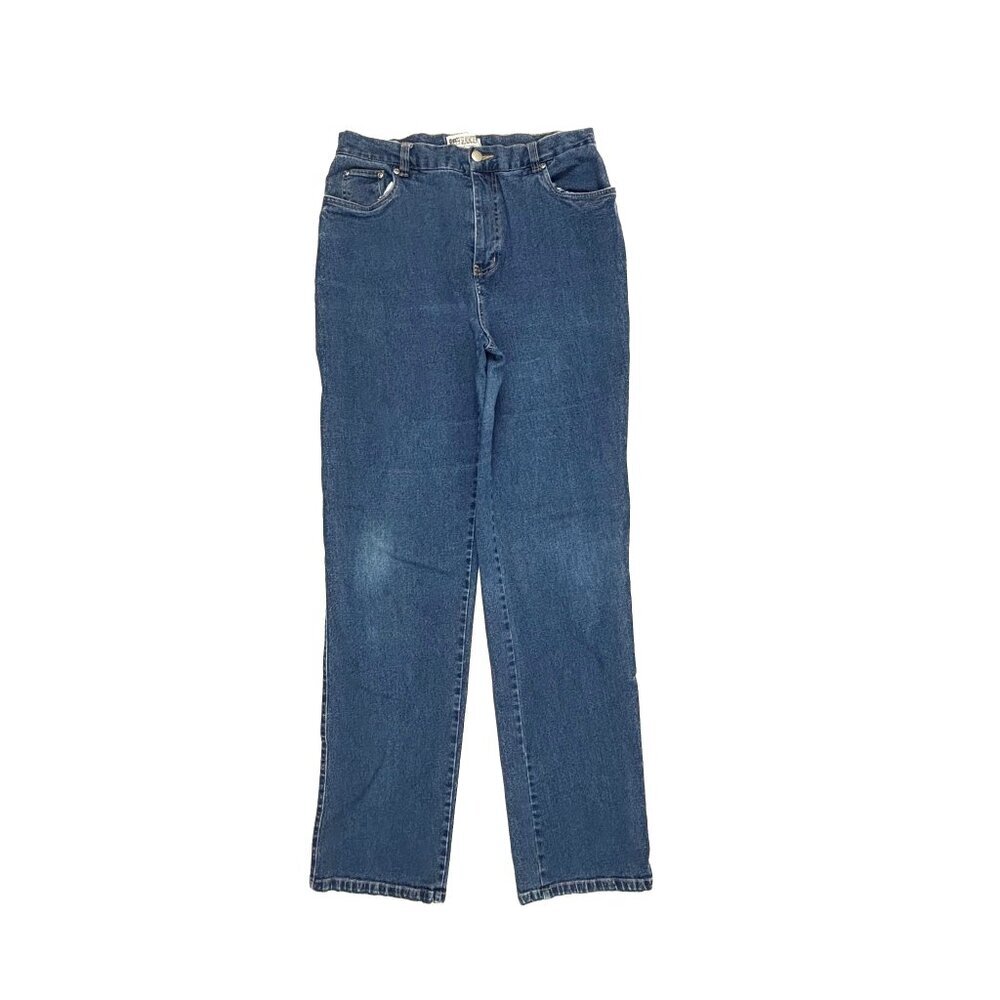 Super Slimer Straight Leg Women's size‎ 12 Tall Dark Wash Blue Denim jeans